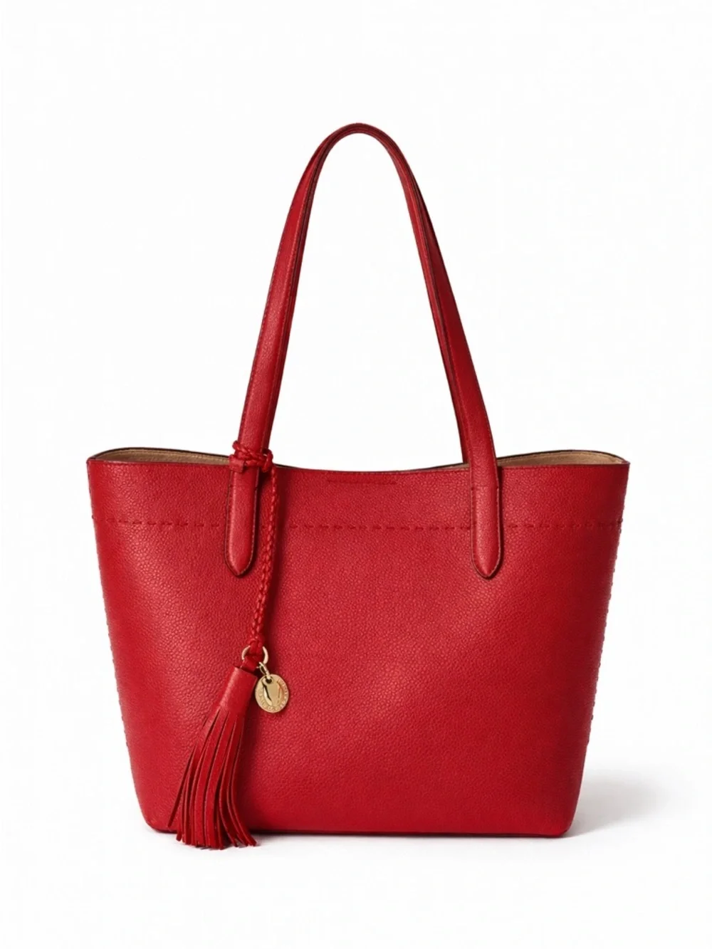 Cole Haan Red Leather Shoulder bag structured tote bag everyday